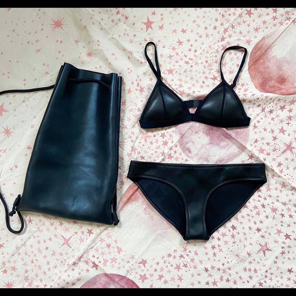 Triangl Black Neoprene Swim Set